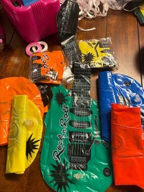 Inflatable Rock 'n' Roll Guitars set of 7